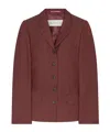 Dries Van Noten Long-sleeved Suit Jacket In Brown
