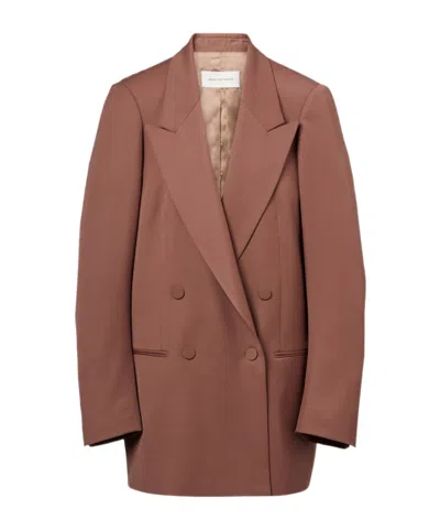 Dries Van Noten Long-sleeved Suit Jacket In Brown