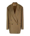 Dries Van Noten Long Sleeved Suit Jacket In Brown