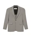 Dries Van Noten Long-sleeved Suit Jacket In Gray
