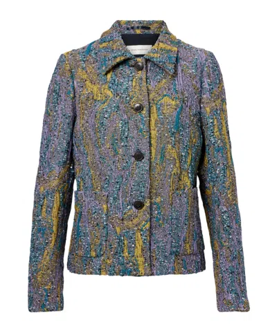 Dries Van Noten Long-sleeved Suit Jacket In Multi