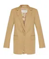Dries Van Noten Basti Oversized Mohair Wool Jacket In Nude