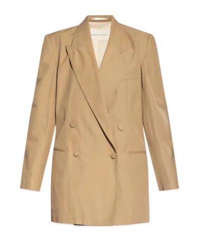 Dries Van Noten Long Sleeved Suit Jacket In Nude