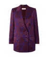 Dries Van Noten Long-sleeved Suit Jacket In Purple