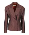 Dries Van Noten Bohana Blazer Jacket Jackets Bordeaux In Red