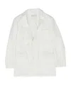 Dries Van Noten Long-sleeved Suit Jacket In White