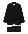 Dries Van Noten Long-sleeved Suit In Navy Blue