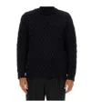 Dries Van Noten Cable Knit Turtleneck Sweater For Everyday Wear In Black