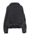 Dries Van Noten Oversized Draped Black Sweatshirt In Black
