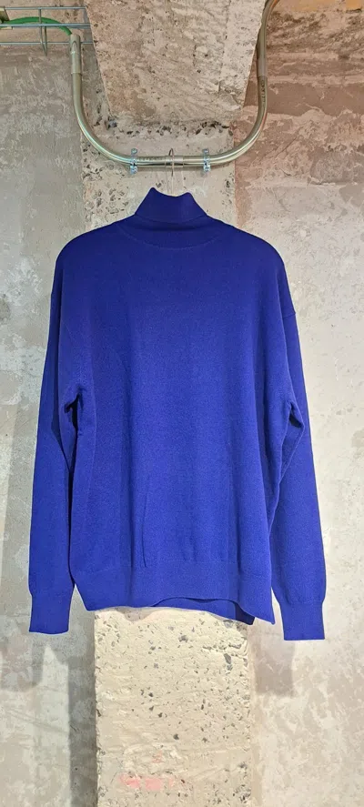 Dries Van Noten Long-sleeved Sweater In Blue