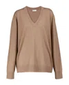 Dries Van Noten Long-sleeved Sweater In Brown