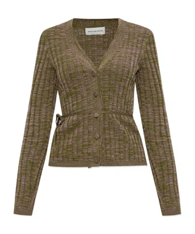 Dries Van Noten Long-sleeved Sweater In Green