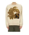 Dries Van Noten Graphic Crew Neck Long Sleeve Sweatshirt In Multi