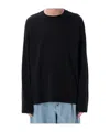 Dries Van Noten Long Sleeve Crew Neck Relaxed Fit T-shirt In Black