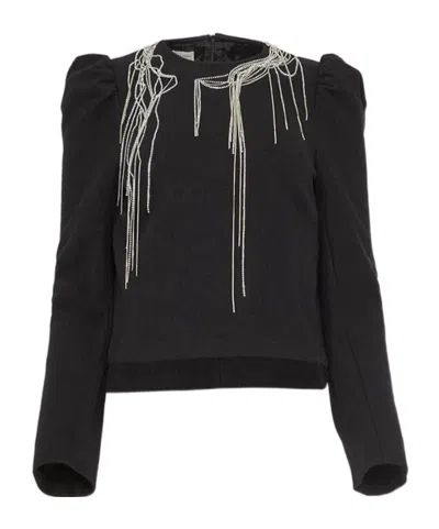 Dries Van Noten Long-sleeved Top In Black