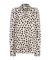 Dries Van Noten Celindra Polka-dot Button-front Shirt In White