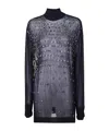 Dries Van Noten Long-sleeved Turtleneck Blouse In Black