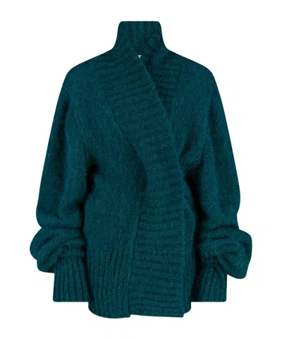 Dries Van Noten Long-sleeved Turtleneck Sweater In Blue