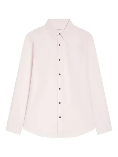 Dries Van Noten Long-sleeves Cotton Shirt In Pink