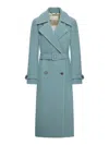 Dries Van Noten Long Wool Coat In Blue