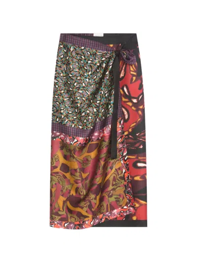 Dries Van Noten Long Wrap Scarf-skirt In Black