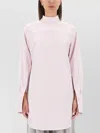 Dries Van Noten Long Cotton Shirt With Checkered Pattern In Pink