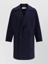 Dries Van Noten Longline Double-breasted Racos Coat In Blue