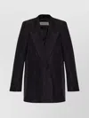 Dries Van Noten Longline Textured Jacket Notched Lapels In Brown