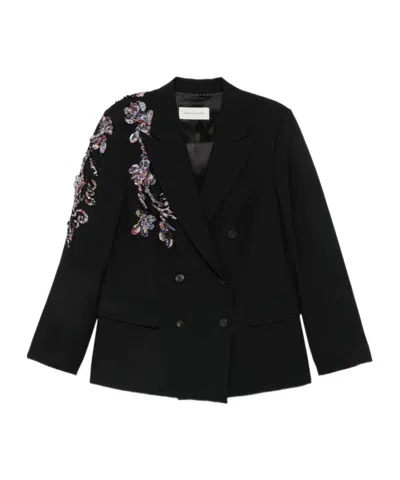 Dries Van Noten Long-sleeve Blazer In Black