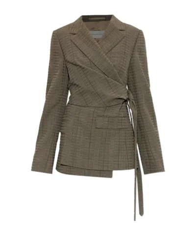 Dries Van Noten Long-sleeve Blazer In Green