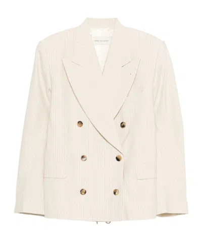 Dries Van Noten Long-sleeve Blazer In Neutral