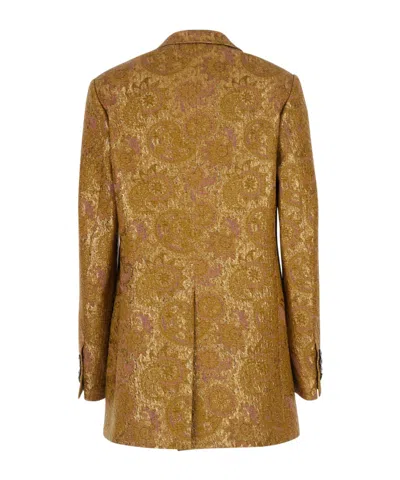 Dries Van Noten Long-sleeve Blazer In Brown
