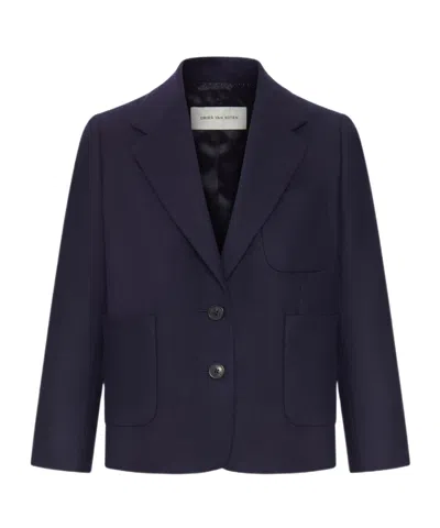 Dries Van Noten Long-sleeve Blazer In Navy