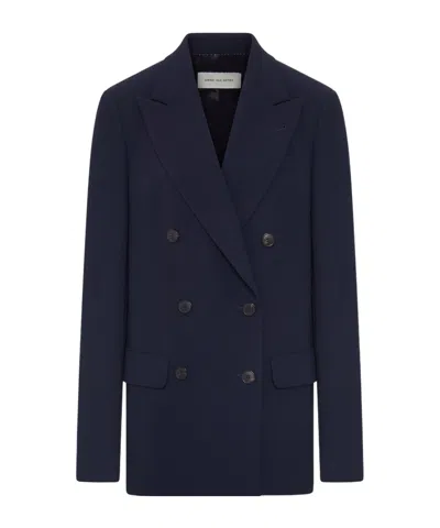 Dries Van Noten Long-sleeve Blazer In Navy