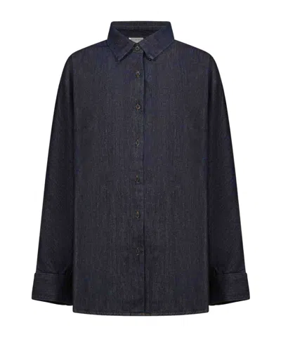 Dries Van Noten Long-sleeve Denim Shirt In Blue