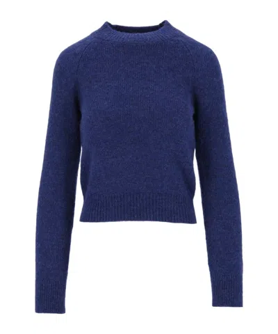 Dries Van Noten Long-sleeve Knit Top In Blue