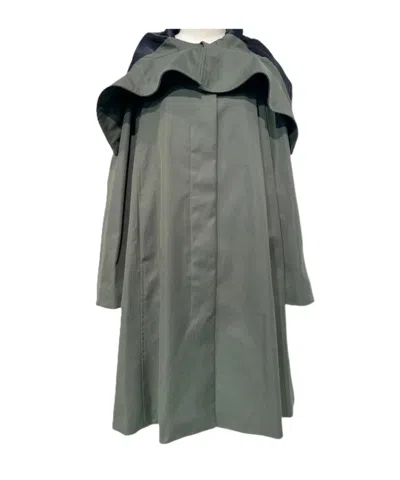 Dries Van Noten Long-sleeve Trench Coat In Gray
