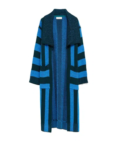 Dries Van Noten Long-sleeved Cardigan In Blue