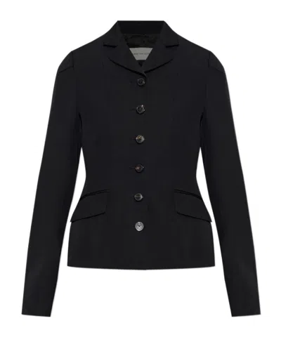 Dries Van Noten Long-sleeved Casual Jacket In Black