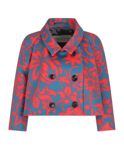 Dries Van Noten Long-sleeved Casual Jacket In Red