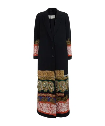Dries Van Noten Long-sleeved Coat In Black