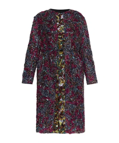 Dries Van Noten Long-sleeved Coat In Multi