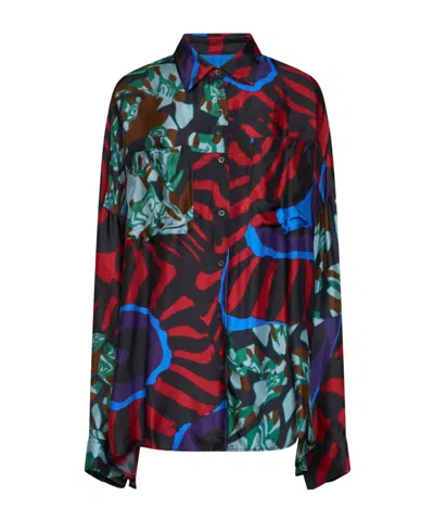 Dries Van Noten Long-sleeved Shirt In Multi