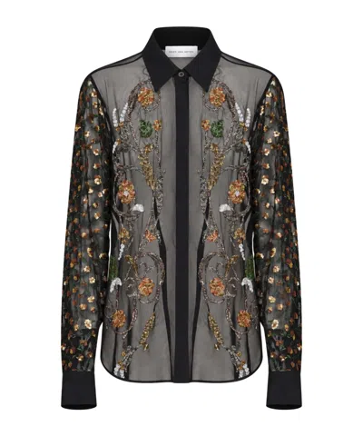 Dries Van Noten Long-sleeved Shirt In Black
