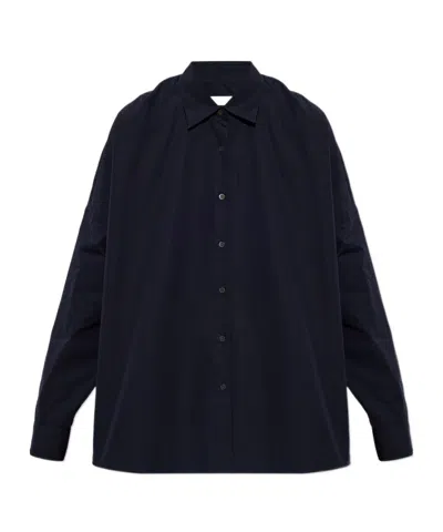 Dries Van Noten Long-sleeved Shirt In Blue