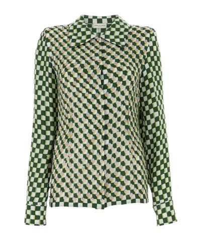 Dries Van Noten Long-sleeved Shirt In Green