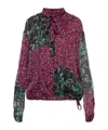 Dries Van Noten Multicolor Silk Blouse With Statement Pattern In Pink