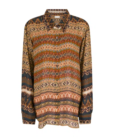 Dries Van Noten Long-sleeved Shirt In Multi