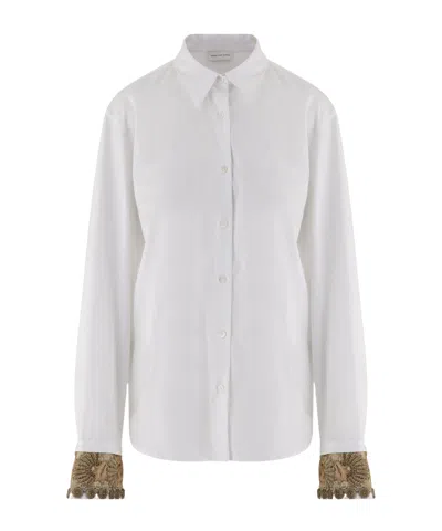 Dries Van Noten Embroidered Cotton-poplin Shirt In White