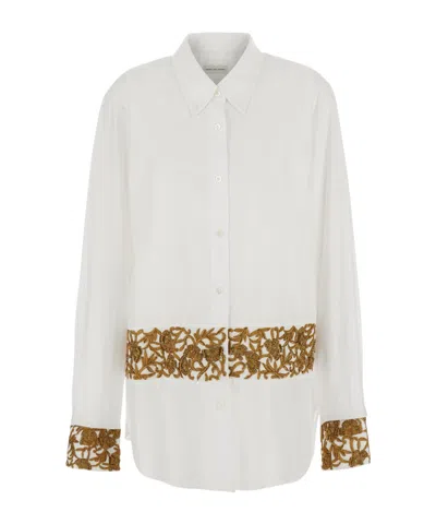 Dries Van Noten Long-sleeved Shirt In White